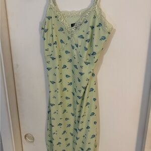 Wild Fable Green and Blue Mini Dress with flower print